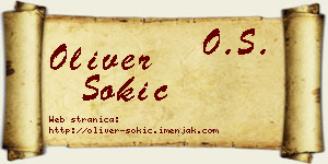 Oliver Sokić vizit kartica